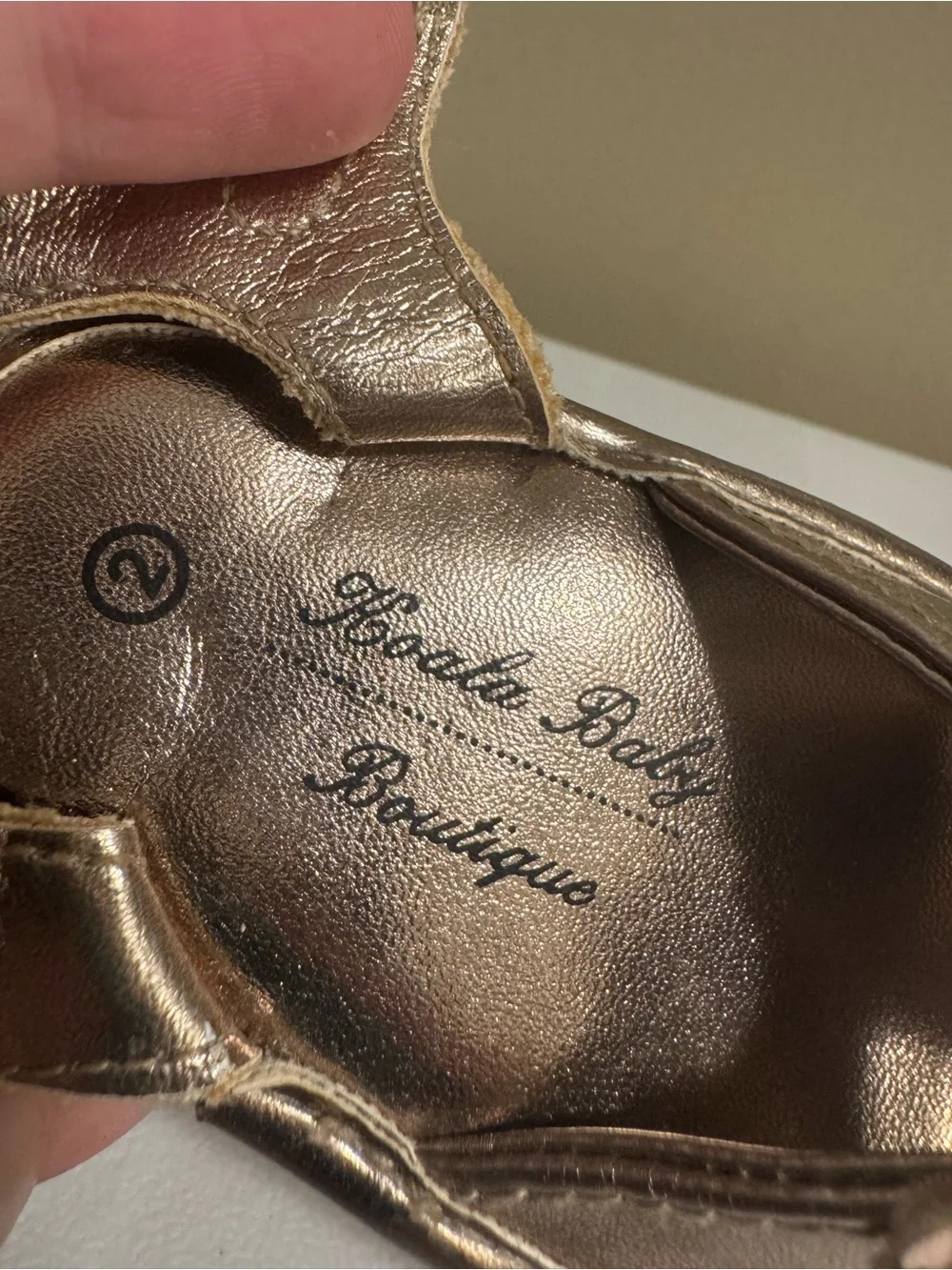 Infant Koala Baby Boutique Gold Velcro Sandals